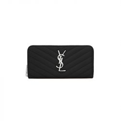 Ysl Monogram Zip Around Wallet