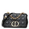 Christian Dior Calfskin Cannage Caro Bag Black