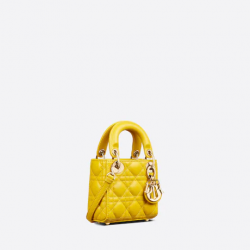Micro Lady Dior Bag Yellow