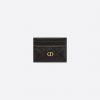 Dior Caro Five-Slot Card Holder Black