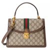 Ophidia Small Top Handle Bag With Web
