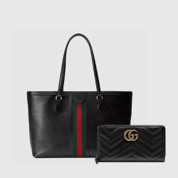 Ophidia Medium Tote+Gg Marmont Zip Around Wallet
