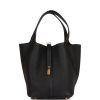 Hermes Picotin Lock 22 Black Clemence Gold Hardware