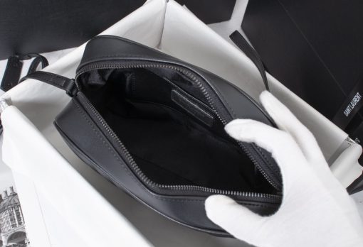 Saint Laurent Lou Camera Bag In Quilted Black Noir Leather 23Cm 612544Dv7081000 - Image 7