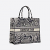 Large Dior Book Tote Blue Toile De (42 X 35 X 18.5 Cm)