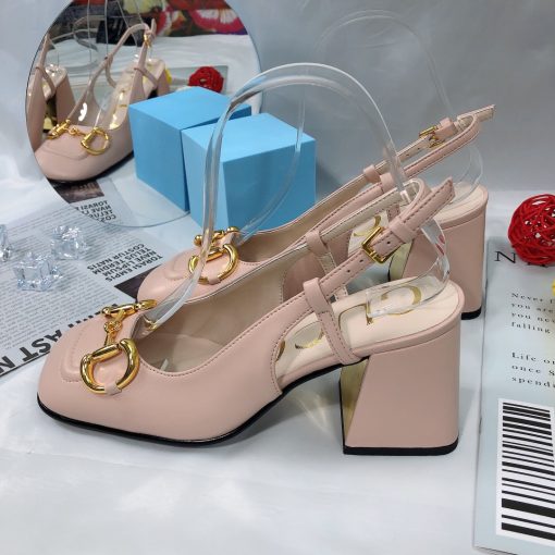 Gucci Women's Mid Heel Slingback With Horsebit Light Pink ?643892 C9D00 6705 - Image 4