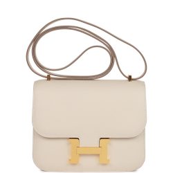 Hermes Constance 1-18 Craie Epsom Gold Hardware