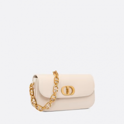 30 Montaigne Avenue Bag Dusty Ivory Box Calfskin