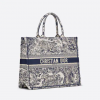 Large Dior Book Tote Blue Toile De (42 X 35 X 18.5 Cm)