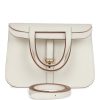 Hermes Halzan 25 White Evercolor Gold Hardware