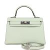 Hermes Kelly Sellier 20 Vert Fizz Chevre Palladium Hardware