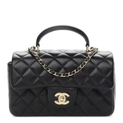 Mini Top Handle Flap In Black