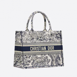 Dior Book Tote Blue Toile De (36 X 27.5 X 16.5 Cm)
