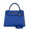 Hermes Bleu Royal Epsom Sellier Kelly 28Cm Palladium Hardware