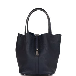Hermes Picotin Lock 18 Bleu Nuit Clemence And Matte Alligator Touch Palladium Hardware