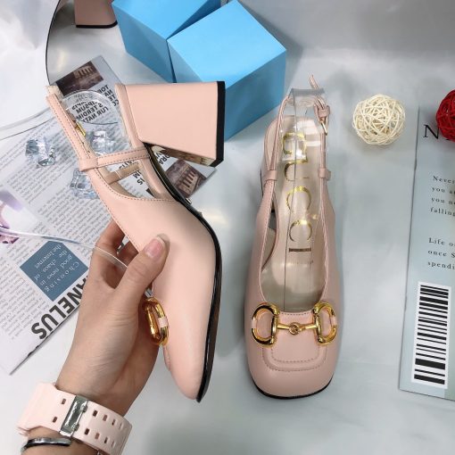 Gucci Women's Mid Heel Slingback With Horsebit Light Pink ?643892 C9D00 6705 - Image 6