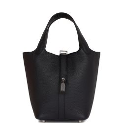 Hermes Picotin Lock 18 Caban Clemence Palladium Hardware