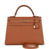 Hermes Kelly Sellier 32 Gold Epsom Gold Hardware