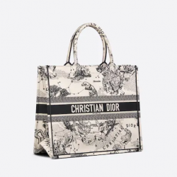 Large Dior Book Tote Latte Toile De (42 X 35 X 18.5 Cm)