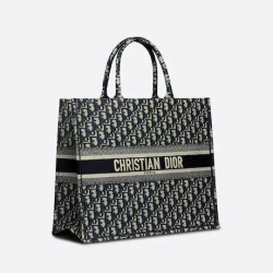 Large Dior Book Tote Blue Dior (42 X 35 X 18.5 Cm)