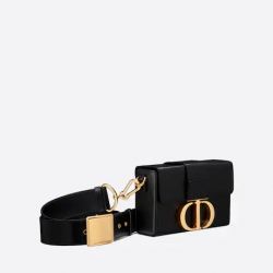 30 Montaigne Box Bag Black Box Calfskin