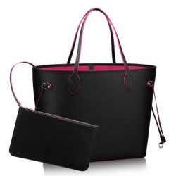 Louis Vuitton Neverfull Mm Bag In Noir Epi Leather M54185