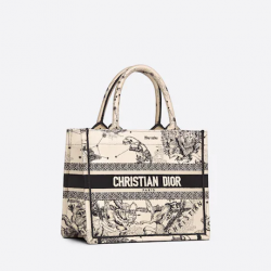 Small Dior Book Tote Latte Toile De (26.5 X 21 X 14 Cm)
