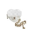 Chanel Heart Clutch With Chain White Ap2784
