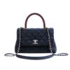Chanel Medium Flap With Top Handle Bag 23Cm Blue