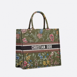 Large Dior Book Tote Green Dior (42 X 35 X 18.5 Cm)