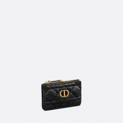 Dior Caro Zipped Key Case Black