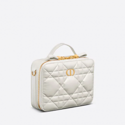 Dior Caro Box Bag Latte Calfskin