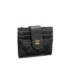 Chanel Card Holder Black With Gold Hardware 12Cm