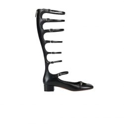 Dior Aime Dior Black Leather Buckle Boots