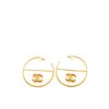 Chanel Cc Earrings Gold