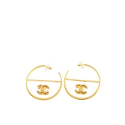 Chanel Cc Earrings Gold