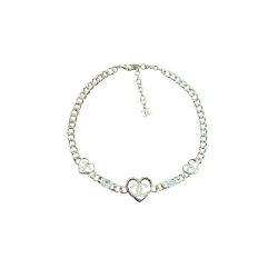 Chanel Heart Cc Necklace