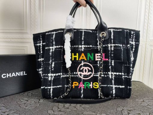 Chanel Large Shopping Bag Black 35Cm A66941 B09275 Nk815 - Image 9
