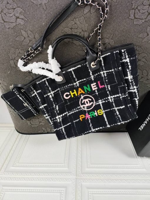 Chanel Large Shopping Bag Black 35Cm A66941 B09275 Nk815 - Image 8
