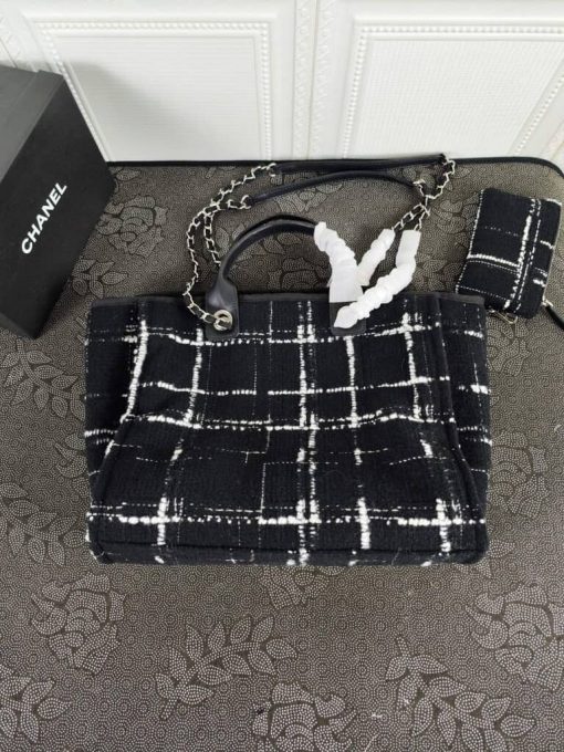 Chanel Large Shopping Bag Black 35Cm A66941 B09275 Nk815 - Image 6