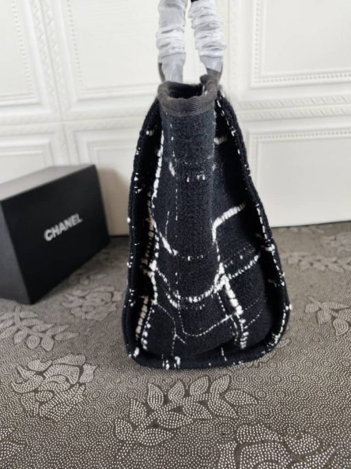 Chanel Large Shopping Bag Black 35Cm A66941 B09275 Nk815 - Image 5