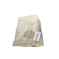 Chanel Camellia Cashmere Scarf Beige