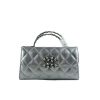 Chanel 23P Clutch With Chain Bag With Top Handle Silver 19Cm