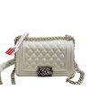 Chanel Boy Flap With Palladium Hardware White 20Cm