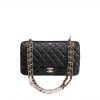 Chanel Classic Lambskin Flap Black Gold Hardware 25Cm