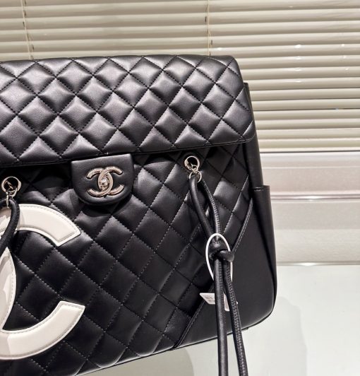 Chanel Cambon Flap Tote Quilted Leather Black 36Cm - Image 5