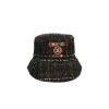 Chanel Fantasy Tweed Multicolor Logo Bucket Hat Black