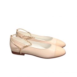 Chanel Interlocking Cc Logo Ballet Flats Light Pink
