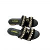 Chanel Mule Slippers Pearl Tweed Black
