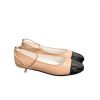 Chanel Interlocking Cc Logo Ballet Flats Black Pink